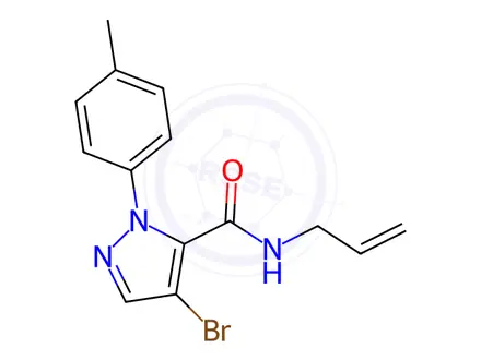 Chemical structure of N-allyl-4-bromo-1-(p-tolyl)-1H-pyrazole-5-carboxamide