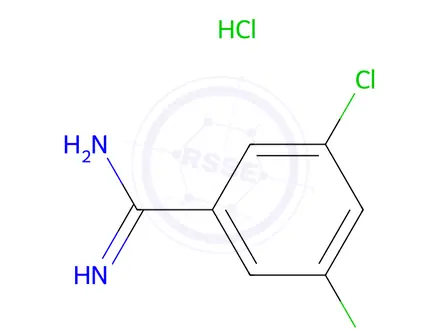 Chemical structure of 3,5-Dichloro-benzamidine hydrochloride