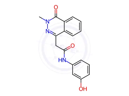 Chemical structure of N-(3-hydroxyphenyl)-2-(3-methyl-4-oxo-3,4-dihydrophthalazin-1-yl)acetamide