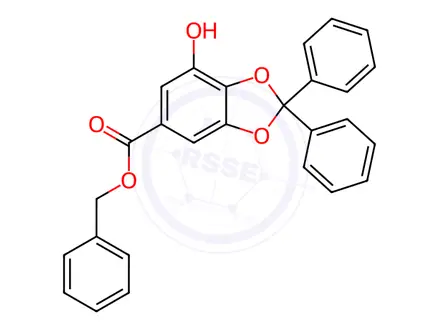 Chemical structure of Galic Acid 3,4-Diphenylmethylene Ketal Benzyl Ester