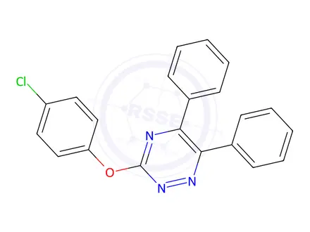 Chemical structure of 3-(4-Chlorophenoxy)-5,6-diphenyl-1,2,4-triazine