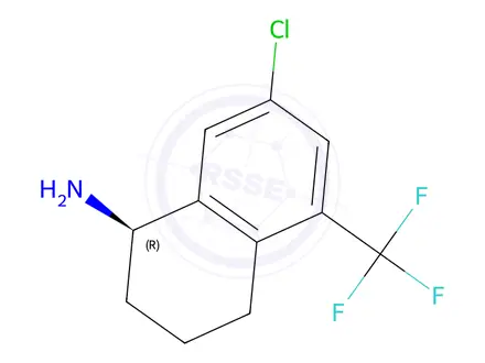Chemical structure of (R)-7-Chloro-5-(trifluoromethyl)-1,2,3,4-tetrahydronaphthalen-1-amine