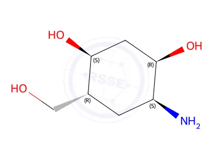 Chemical structure of deoxyvalidamine