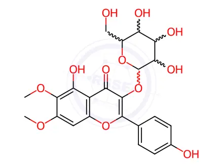Chemical structure of Eupalitin 3-O-Galactoside