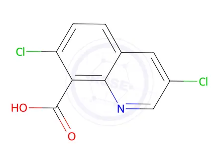 Chemical structure of 3,7-dichloroquinoline-8-carboxylic acid