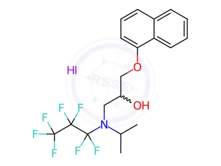 Chemical structure of propranolol FD