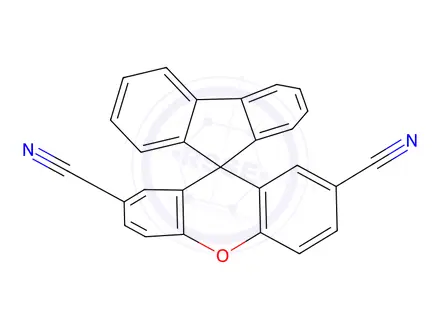 Chemical structure of Spiro[fluorene-9,9'-xanthene]-2',7'-dicarbonitrile