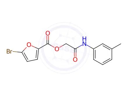 Chemical structure of 2-Oxo-2-(m-tolylamino)ethyl 5-bromofuran-2-carboxylate