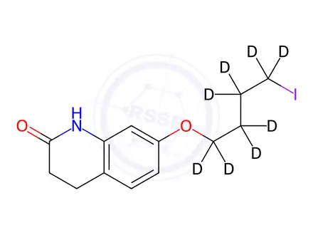 Chemical structure of 7-(4-Iodobutoxy)-3,4-dihydroquinolin-2-one-d8