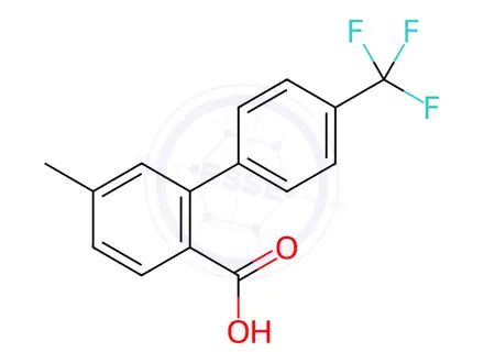 Chemical structure of 4-Methyl-2-[4-(trifluoromethyl)phenyl]benzoic acid