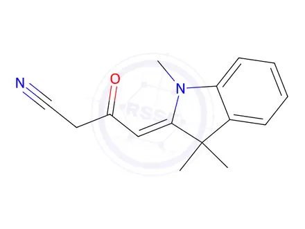 Chemical structure of 3-Oxo-4-(1,3,3-trimethylindolin-2-ylidene)butanenitrile