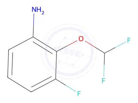 Chemical structure of 2-(Difluoromethoxy)-3-fluoroaniline