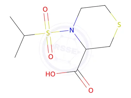 Chemical structure of 4-(Isopropylsulfonyl)thiomorpholine-3-carboxylic acid