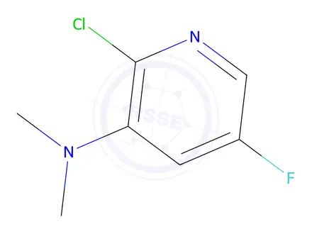 Chemical structure of 2-Chloro-5-fluoro-N,N-dimethylpyridin-3-amine