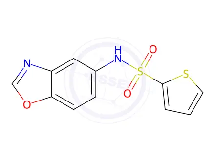Chemical structure of N-(benzo[d]oxazol-5-yl)thiophene-2-sulfonamide
