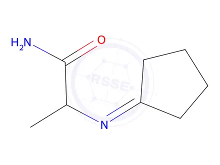 Chemical structure of Propanamide, 2-(cyclopentylideneamino)-