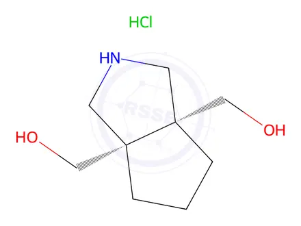 Chemical structure of [(3AR,6AS)-6A-(HYDROXYMETHYL)-OCTAHYDROCYCLOPENTA[C]PYRROL-3A-YL]METHANOL HYDROCHLORIDE, CIS