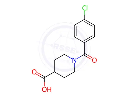 Chemical structure of 1-(4-Chlorobenzoyl)-4-piperidinecarboxylic acid