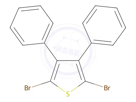 Chemical structure of 2,5-Dibromo-3,4-diphenylthiophene