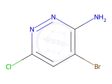Chemical structure of 4-Bromo-6-chloropyridazin-3-amine