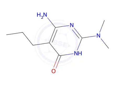 Chemical structure of 6-Amino-2-(dimethylamino)-5-propylpyrimidin-4(3h)-one