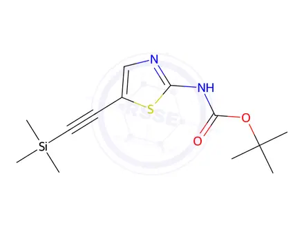 Chemical structure of tert-Butyl (5-((trimethylsilyl)ethynyl)thiazol-2-yl)carbamate