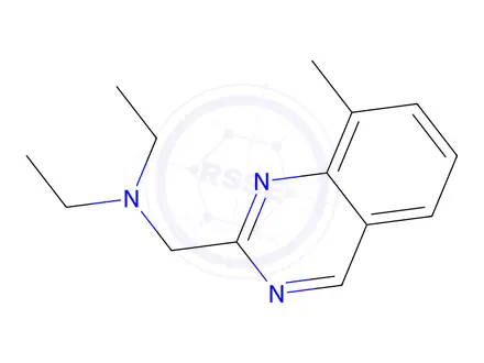 Chemical structure of 2-(N,N-diethylamino)methyl-8-methylquinazoline