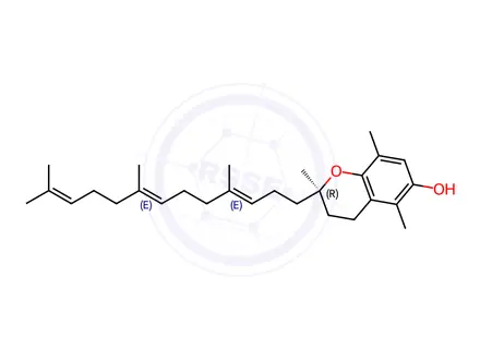 Chemical structure of D-β-Tocotrienol