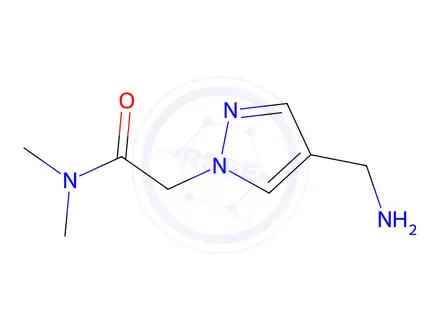 Chemical structure of 2-[4-(Aminomethyl)-1H-pyrazol-1-yl]-N,N-dimethylacetamide