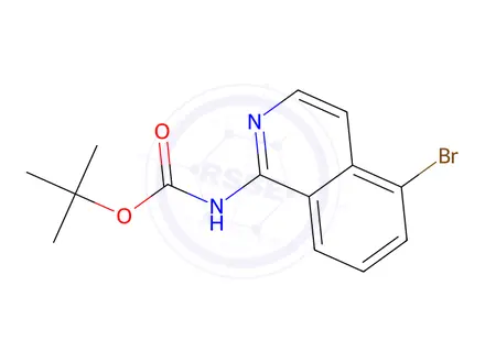Chemical structure of (5-BROMO-ISOQUINOLIN-1-YL)-CARBAMIC ACID TERT-BUTYL ESTER