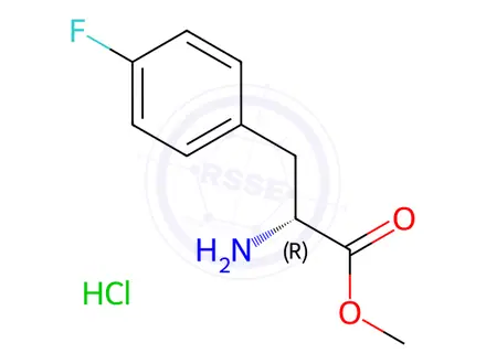 Chemical structure of H-p-Fluoro-D-Phe-OMe · HCl