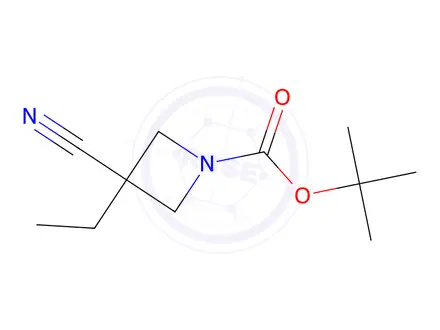 Chemical structure of tert-Butyl 3-cyano-3-ethylazetidine-1-carboxylate