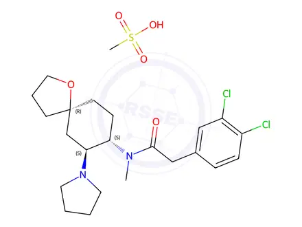 Chemical structure of Spiradoline Mesylate