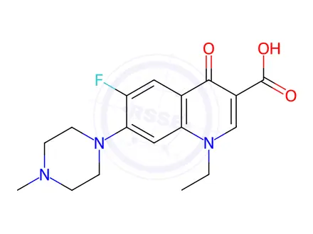 Chemical structure of Pefloxacin