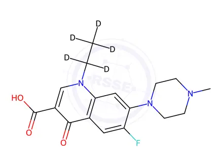 Chemical structure of Pefloxacin-[D5]