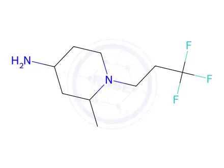 Chemical structure of 2-Methyl-1-(3,3,3-trifluoropropyl)piperidin-4-amine