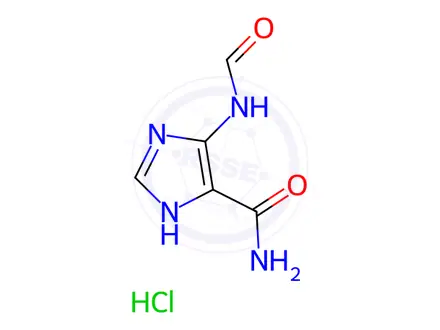 Chemical structure of 5-formamido-1H-imidazole-4-carboxamide hydrochloride