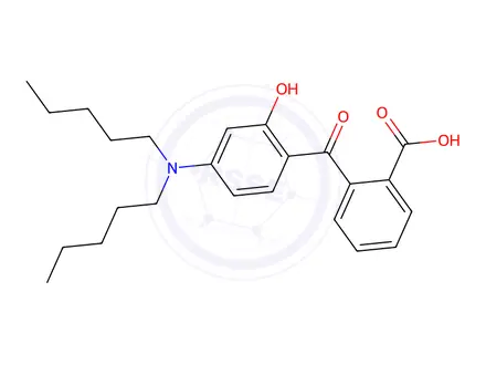 Chemical structure of 2-[4-(N,N-Dipentylamino)salicyloyl]benzoic acid