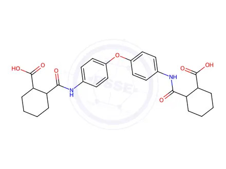 Chemical structure of 2-({4-[4-({[2-Carboxycyclohexyl]carbonyl}amino)phenoxy]anilino}carbonyl)cyclohexanecarboxylic acid