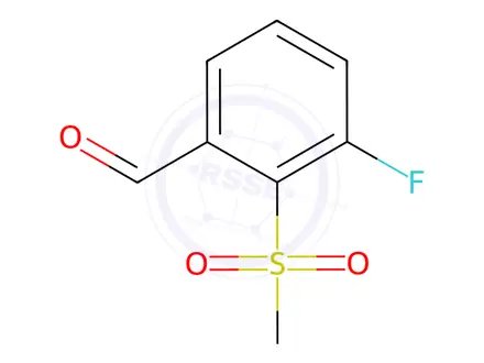 Chemical structure of 3-Fluoro-2-(methylsulphonyl)benzaldehyde