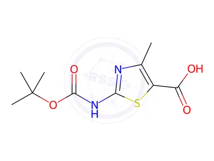Chemical structure of N-Boc-amino-4-methylthiazole-5-carboxylic Acid