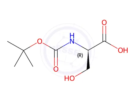 Chemical structure of N-(tert-Butoxycarbonyl)-D-serine