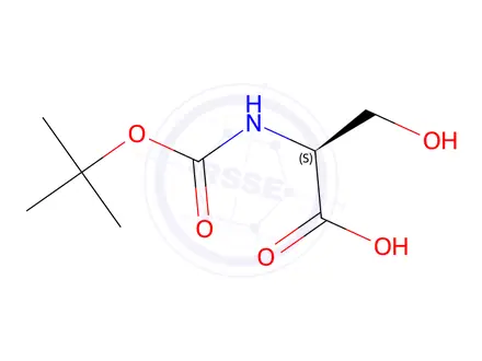 Chemical structure of Boc-Ser-OH Bachem Quality Grade