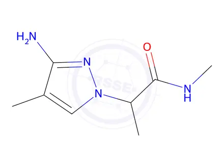 Chemical structure of 2-(3-Amino-4-methyl-1h-pyrazol-1-yl)-N-methylpropanamide