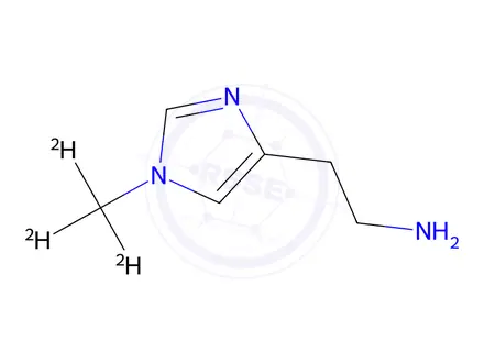 Chemical structure of 2-(1-Methylimidazole-4-yl)ethanamine-D3