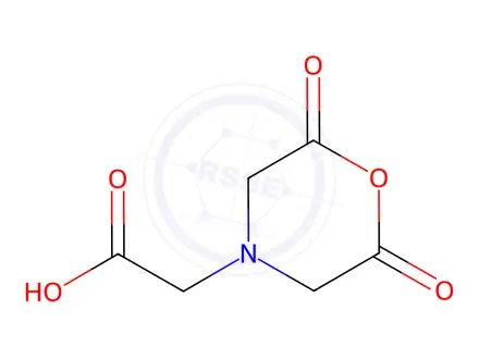 Chemical structure of 2,6-dioxo-N-(carboxymethyl)morpholine