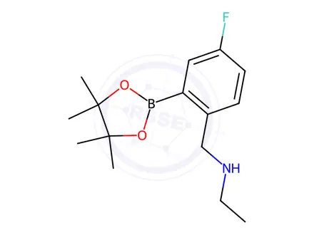 Chemical structure of N-(4-Fluoro-2-(4,4,5,5-tetramethyl-1,3,2-dioxaborolan-2-yl)benzyl)ethanamine