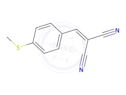Chemical structure of ((4-METHYLTHIOPHENYL)METHYLENE)METHANE-1,1-DICARBONITRILE