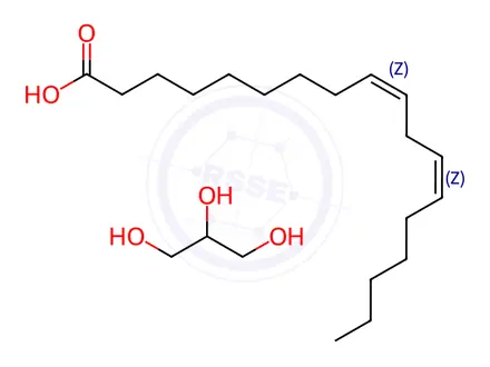 Chemical structure of Monostearin Impurity 31 (Glyceryl Linoleate) (Mixture of isomers)