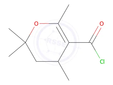 Chemical structure of 2H-Pyran-5-carbonyl chloride, 3,4-dihydro-2,2,4,6-tetramethyl-(6CI)